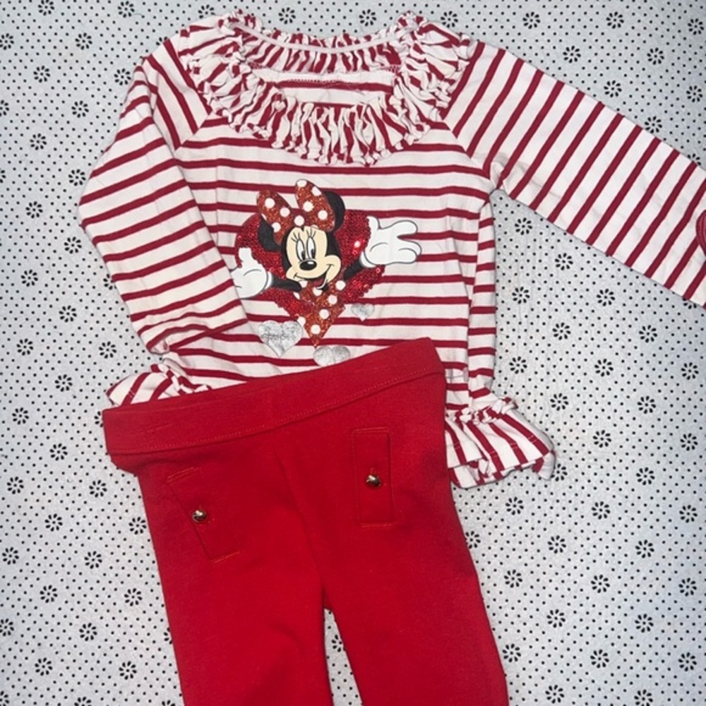 🛍CUTE  LITTLE GIRLS MINNIE MOUSE OUTFIT SIZE 9 MONTHS